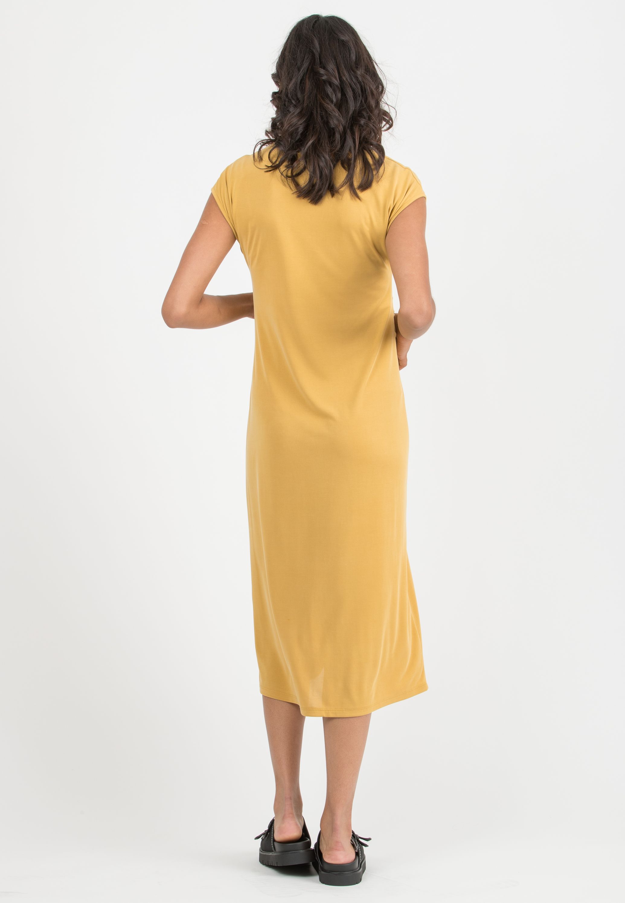 MARLON – Maternity Dress in Tencel Jersey (Senape)