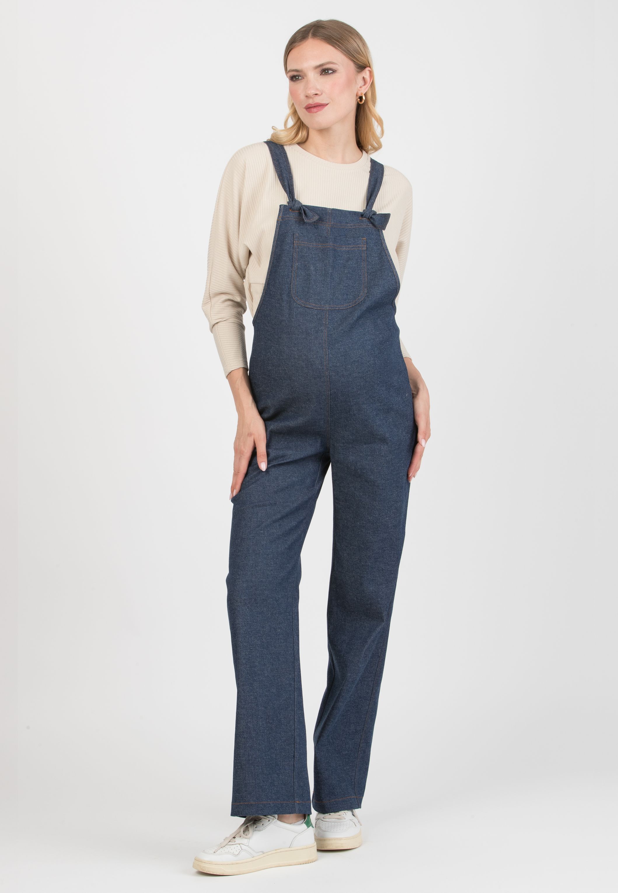 BETTA – Denim Maternity Dungaree (Blu Scuro)