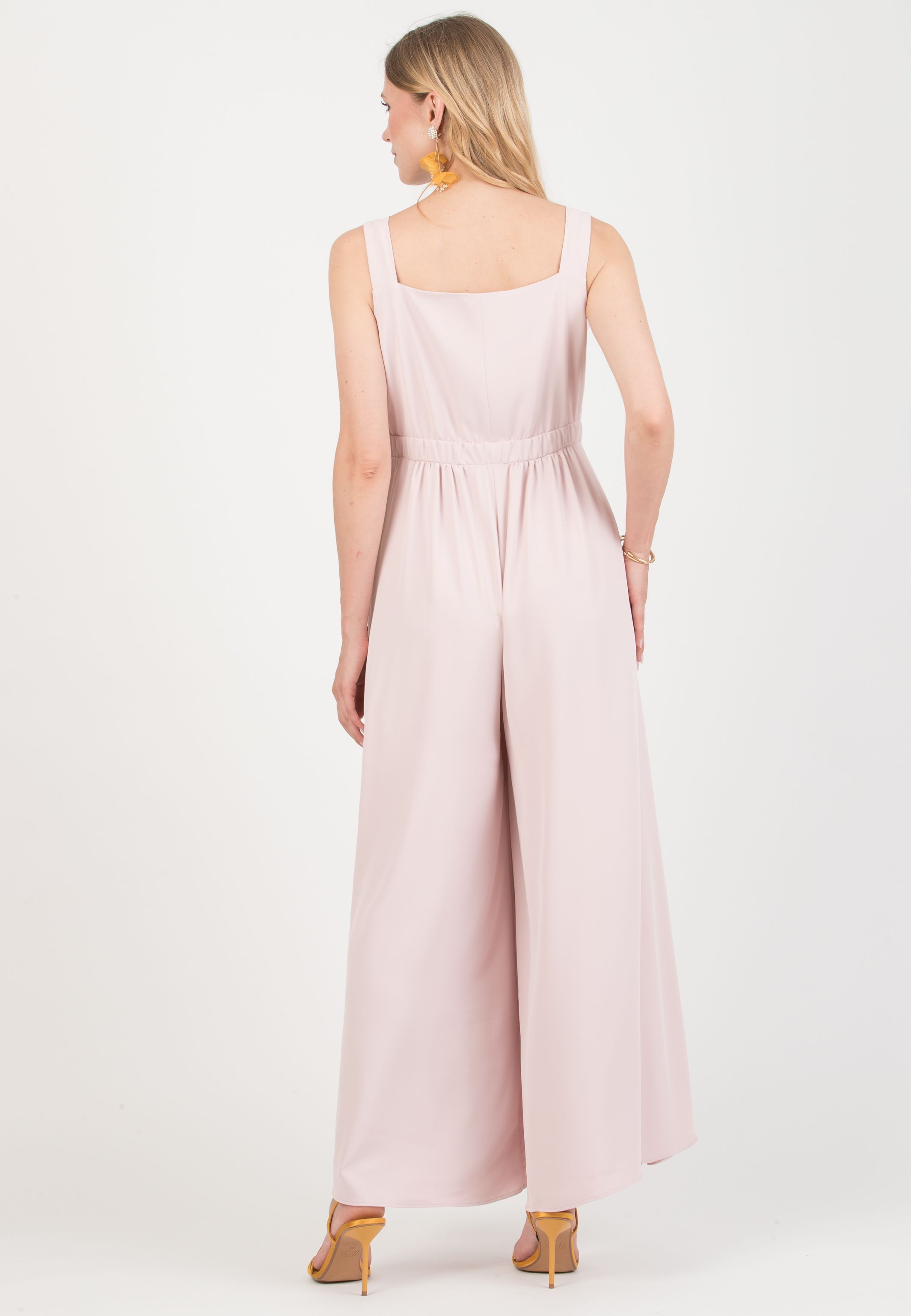 KATE - Maternity & Nursing Dress Jumpsuit with Wide-Leg Trousers (Rosa)