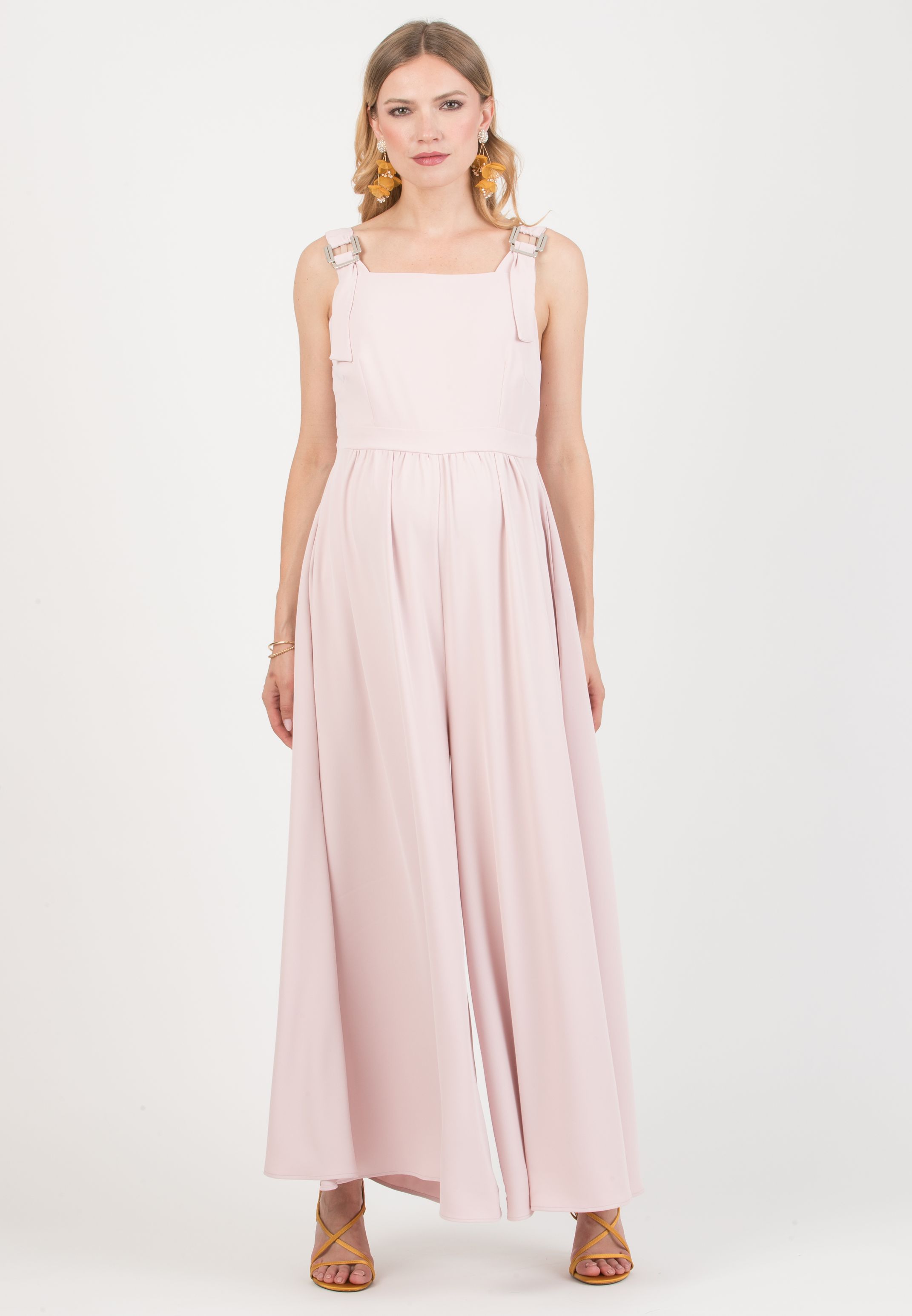 KATE - Maternity & Nursing Dress Jumpsuit with Wide-Leg Trousers (Rosa)