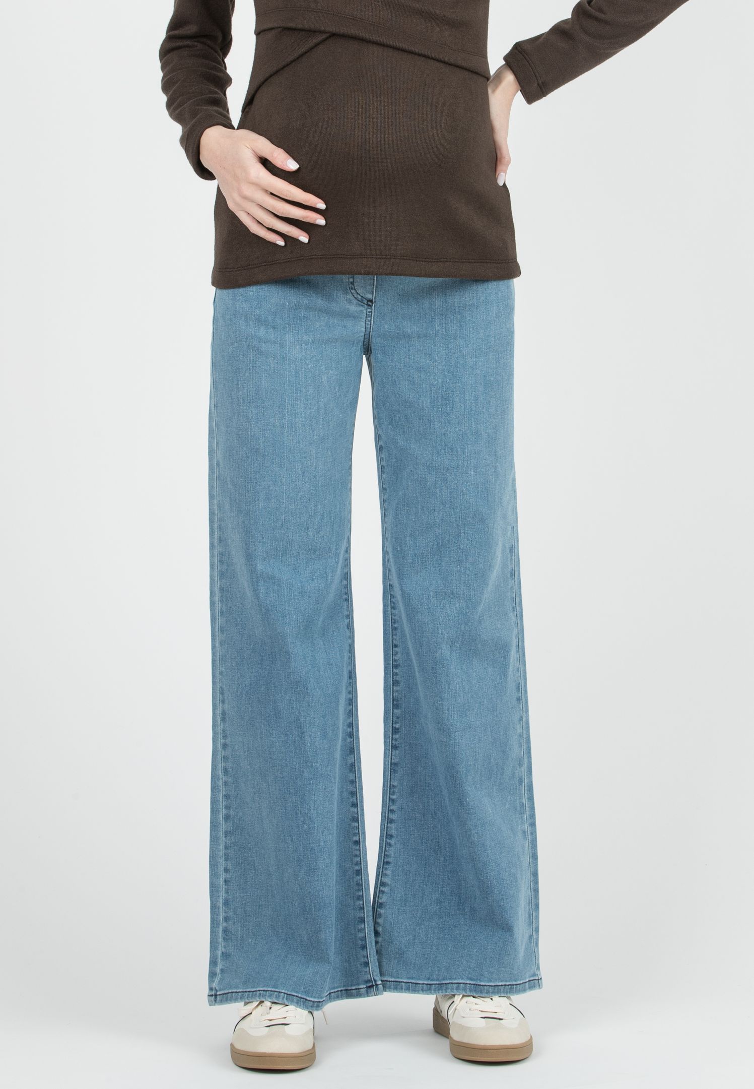 NOAH - Wide Leg Maternity Jeans in Denim (Azzurro)