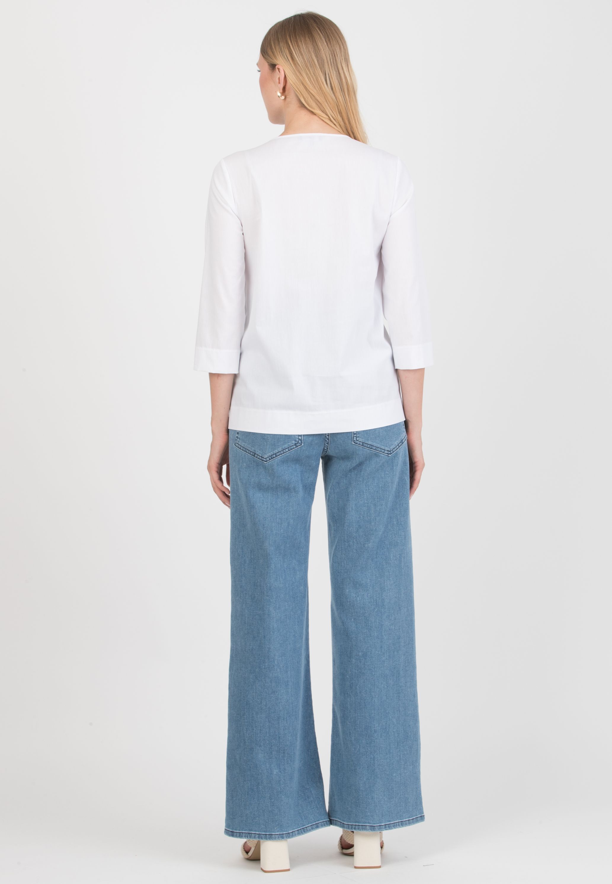 NOAH - Wide Leg Maternity Jeans in Denim (Azzurro)