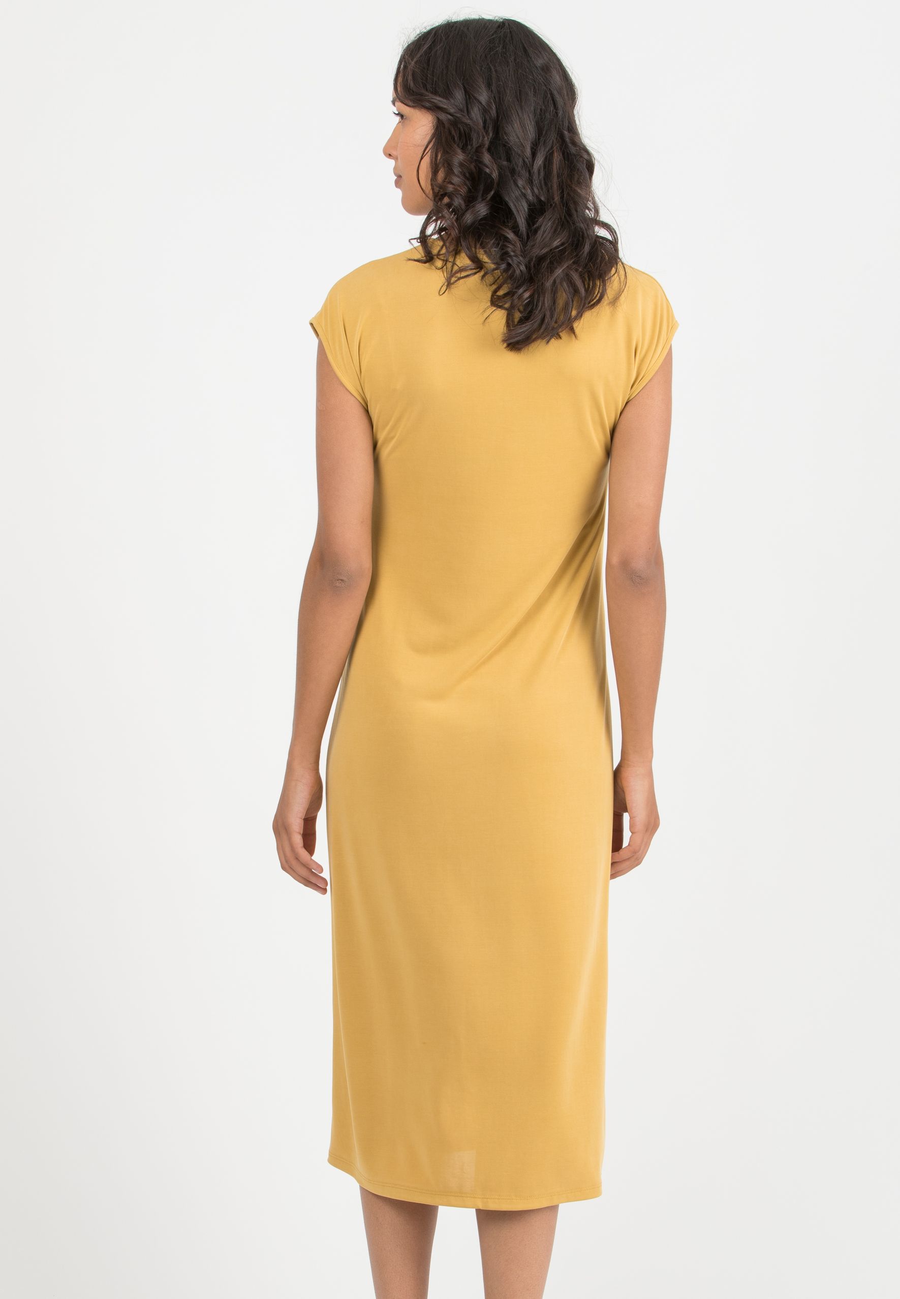 MARLON – Maternity Dress in Tencel Jersey (Senape)