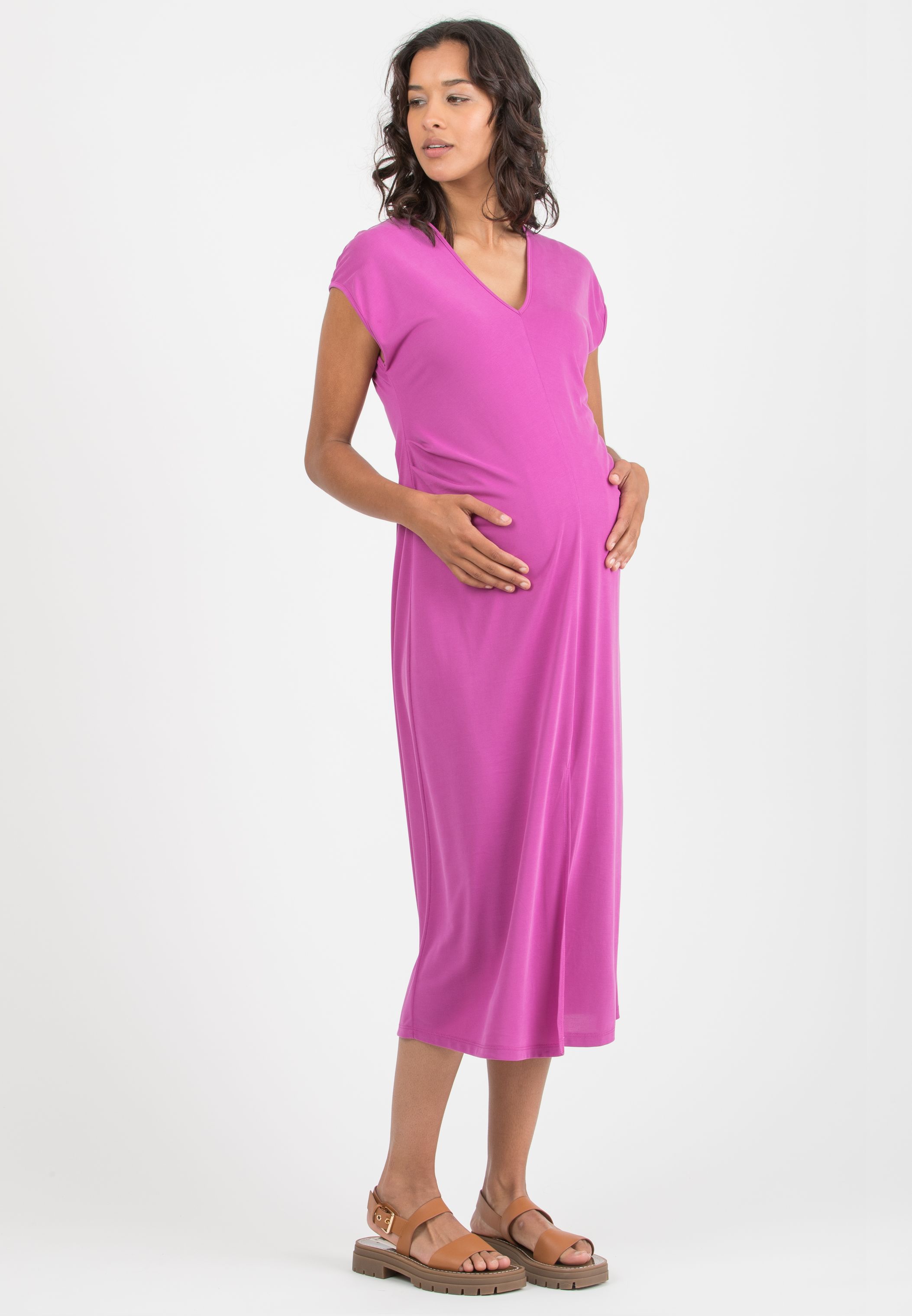 MARLON – Maternity Dress in Tencel Jersey (Ciclamino)